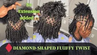 How to Do Diamond-Shaped Fluffy Twists | Beginner-Friendly Tutorial