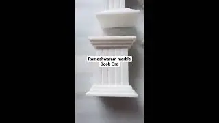RM Column Marble Bookends - Set of 2 Heavy Decorative Book Stoppers with Non-Skid Bottom #homedecor