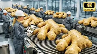 This Factory Processes 2,000,000 LB of Ginger: The Milling Process Will Shock You (Full Process)