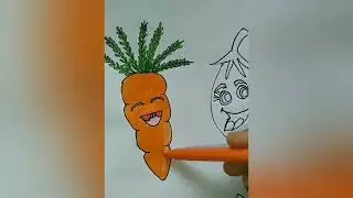 Vegetables Drawing With Face||How to draw vegetable| #drawingandcoloring #drawingforkids #viralvideo