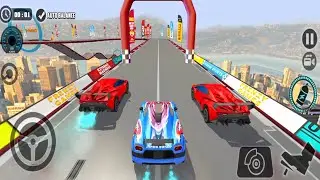 Impossible Car Tracks 3D - Blue Car Driving Stunt Simulator Multiplayer Mode Levels 9 to 17 Gameplay