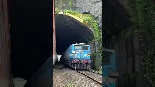 INDIAN RAILWAYS  BLUE WAG-7 TWIN LOCO EXITING THE TUNNEL FEELS AMAZING...😇💥 #WAM4 #ELECTRICAL #SHORT