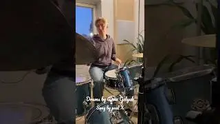 Groovy drum beat by Anna Gelyuk in song by paul X #shorts #music #drums #groove #beats #paulx