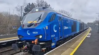 68029 departing Warwick parkway 2nd February 2026.1R25 11.02 Marylebone- Birmingham moor St.