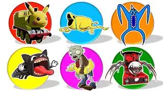 MONSTER !! Kereta Pikachu, Bone Thief, Nabnab, Cartoon Cat Eater, Zombie, Choo choo Charles