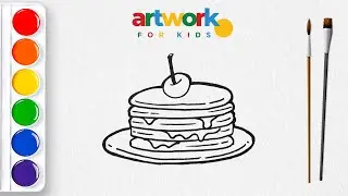 CUTE PANCAKE | Drawing, Painting and Colouring for Kids & Toddlers | Drawing Basics for Children