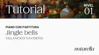 Tutorial piano Jingle Bells fácil para principiantes. Nivel 1/5