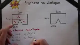 Zerlegen vs. Ergänzen bei Zusammengesetzten Flächen