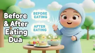 Before & After Eating Dua for Kids | Bismillah & Alhamdulillah | Omar & Tino English