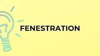 What is the meaning of the word FENESTRATION?