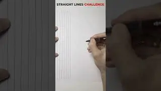 Can I draw a straight lines with no ruler? #shorts #challenge #nofilter