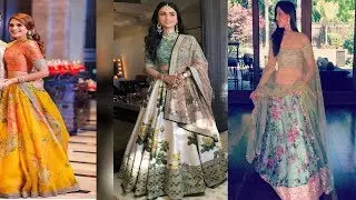 Printed Lehenga Designs ||Floral Printed Lehenga Choli Designs For Mehndi  Sangeet