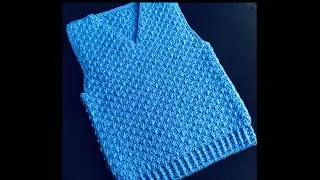 Chaleco para ni&ntilde;os a crochet o ganchillo hasta 5 a&ntilde;os, Sueter tejido a crochet paso a paso