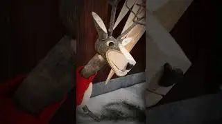 WOODEN LOG REINDEER CHRISTMAS DECORATIONS #SHORTS #LAFUELCOVERS