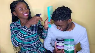 HOW TO STYLE MEN'S 4C HAIR // PENTEADOS PARA AFRO MASCULINO // Aunt Jackie's Coils & Curls Tutorial