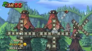 DKC Tropical Freeze - Time Attack - Windmill Hills (W2-1) (Shiny Gold Medal, 1:26.12)
