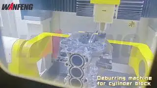 Deburring machine for cylinder block