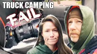 OOPS! Left Window Down All Night in a Hail Storm | Truck Bed Camping