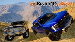&iexcl;Subidas EXTREMAS Chevrolet C10 vs FORD RAPTOR! | BeamNG.drive
