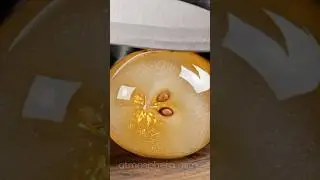 Glass Asian Pear ASMR &ndash; Cutting a Crystal Nashi Fruit | Atmosphera ASMR