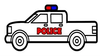 how to draw police jeep drawing painting coloring | police car easy drawing cute drawings police car