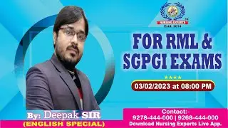 ENGLISH SPECIAL CLASS FOR RML & SGPGI EXAMS