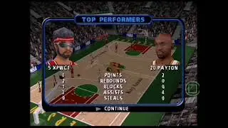 NBA Live 99 (США) - PS1 (SEA Super Sonics против CTA Car, 1-й сезон)