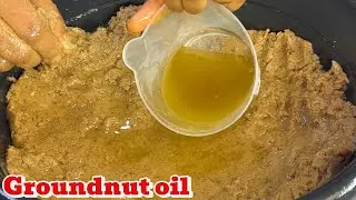 Traditional Way Of Making Groundnut Oil at Home - Making Groundnut Oil and Kuli Kuli