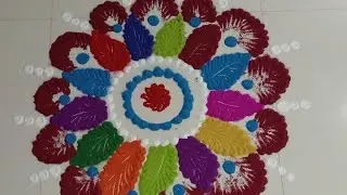 Simple rangoli in five minutes 🍀🍀