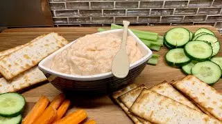 Fish roe salad / dip - in gluten-free version, with no bread or semolina. Also keto &  easy to make