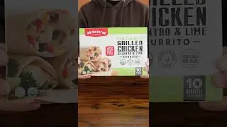 Trying Red&rsquo;s Organic Grilled Chicken Cilantro & Lime Burrito from Costco #costco #foodreview #shorts