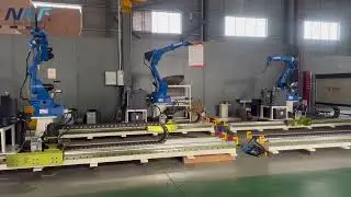 On-site debugging of our linear track synchronizing with Yaskawa robots applied to welding.