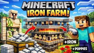 Простейшая ферма железа в Minecraft 1.21 (2026) MCPE