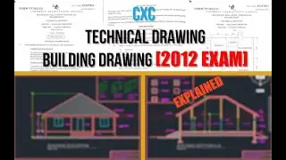 AutoCAD: CXC Technical Drawing Past Paper Building Drawing [2012]