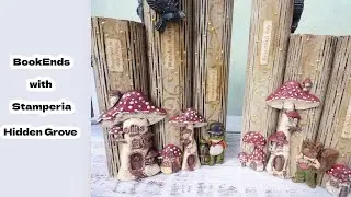 Creating Book Ends with Stamperia Hidden Grove collection