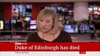 BBC News Breaking 12:05pm 9.4.21 - Prince Philip Dies