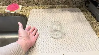 Silicone Dish Drying Mat for Kitchen Counter - Multi-Use Pad,  Heat-Resistant, by Linda&rsquo;s Essentials
