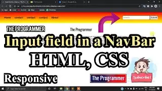 how to create navigation bar with search box || how to add input field in a navbar #theprogrammer