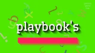 HOW TO PRONOUNCE PLAYBOOK'S? #playbook's