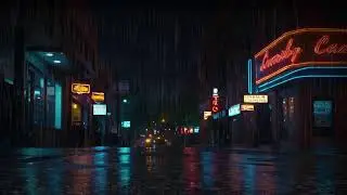 Empty Roads & Night Rain 🌙 Soothing Urban Sounds for Relaxation & Deep Focus