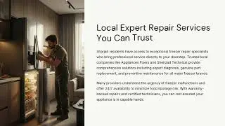 ❄️ Freezer Repair in Sharjah &ndash; Fast & Reliable Service