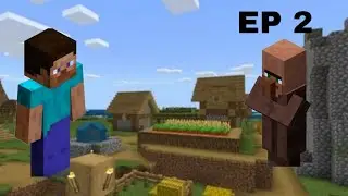 EP 2 I found a second village and a cave in hardcore Minecraft 