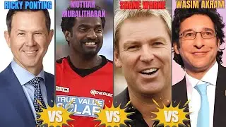 Ponting’s Ruthless Bat vs Murali’s Unsolvable Spin vs Warne’s Psychological Warfare vs Akram’s Deadl