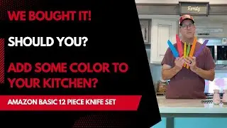Amazon Basic 12 Piece Knife Set - Add Some Color To Your Kitchen