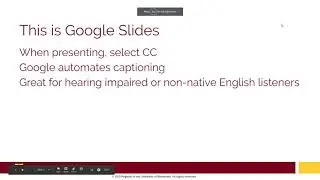 Adding Captions to Google Slides