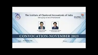 Live webcast ICAI Convocation 2023 #ca #convocation2023 #convocationday