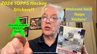 2024 TOPPS Hockey Stickers box/pack break!! Welcome back Topps! Yay, more sticker fun! #hockeycards