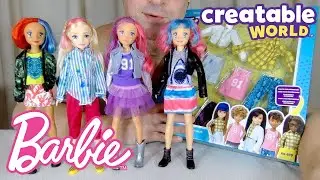 Obscure Anime Barbie Heads Get Creatable World Style Video Game Hero Doll Unboxing Review Comparison
