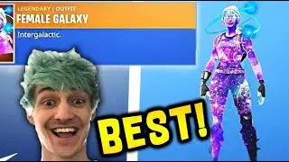 Ninja reacts to the new FEMALE GALAXY SKIN