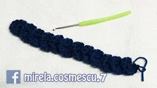 CROSETAT - Model Solzi de Crocodil pe Verticala (Vertical Crocodile stitch)